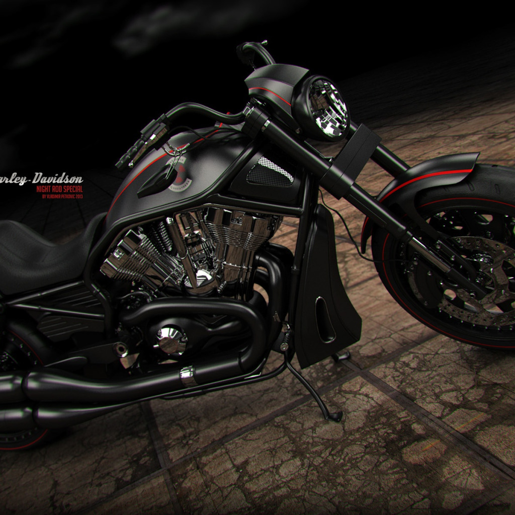 Wallpaper Design Transport, Harley Davidson Tile