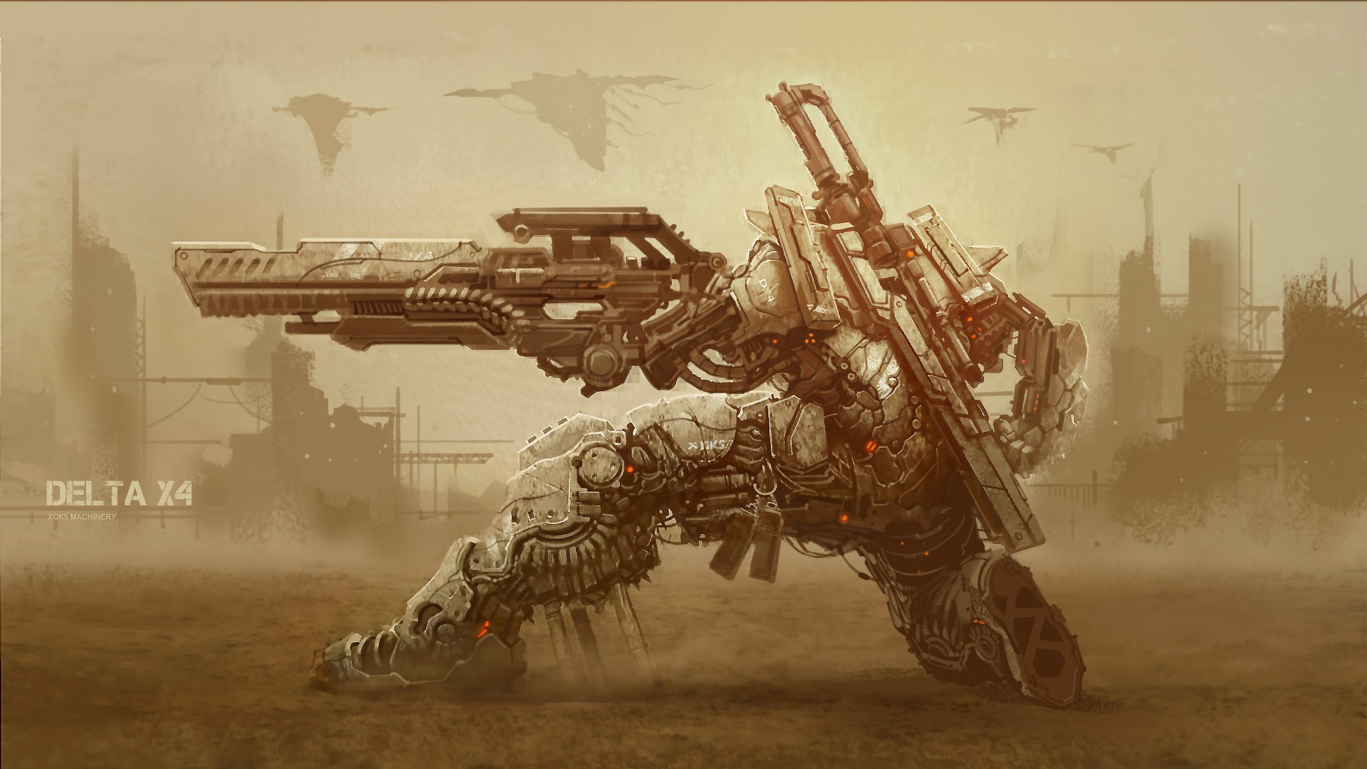 Scifi Military Heavy Soldier Weapon Concept Art Robot Concept Art Robots Concept