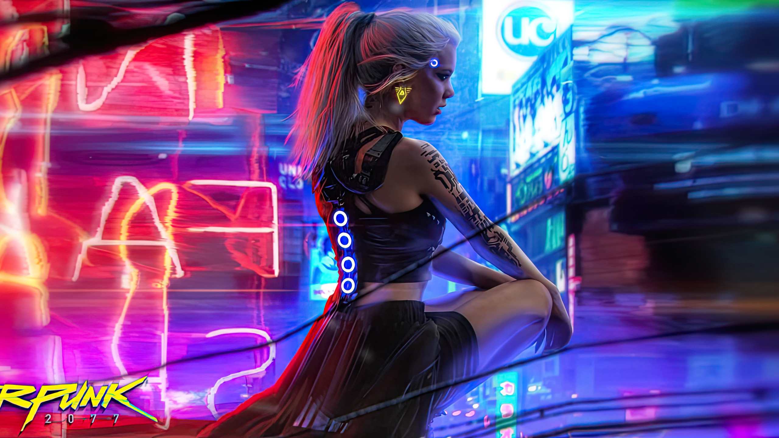 Download wallpaper future, girl, game, fantastic, cyberpunk 2077, si-fi, se...
