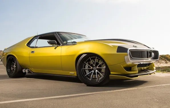 Picture Muscle, Car, Yellow, AMC, AMC Javelin