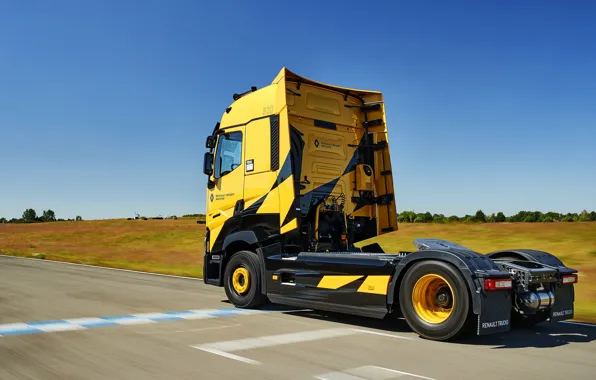 Picture asphalt, movement, truck, Renault, 2018, tractor, T520, Renault Trucks, T-series, Renault Sport Racing, High Cab, …