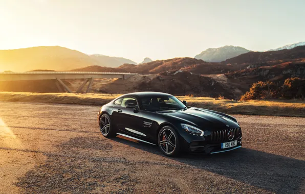 Picture sunset, Mercedes-Benz, AMG, 2018, GT C