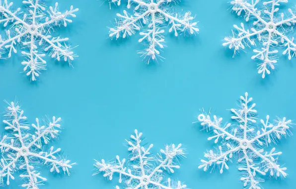 Picture winter, snowflakes, background, blue, Christmas, blue, winter, background, snowflakes