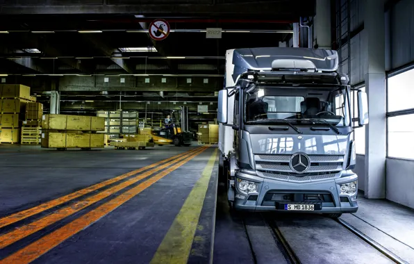 Picture Mercedes-Benz, composition, truck, 2012, loading, Antos
