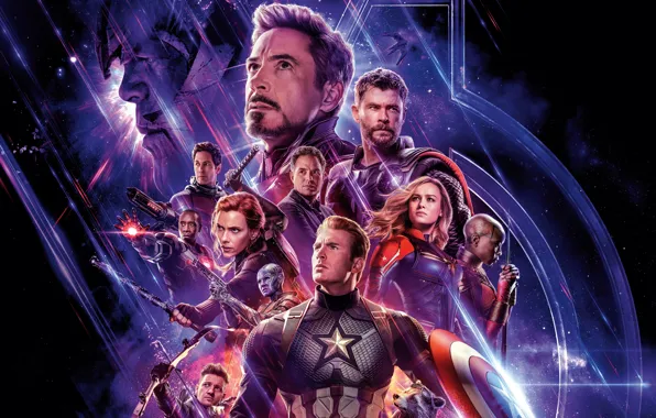 Wallpaper Iron Man, Captain America, Thor, Avengers, Trinity, Thanos,  Avengers: Endgame images for desktop, section фильмы - download