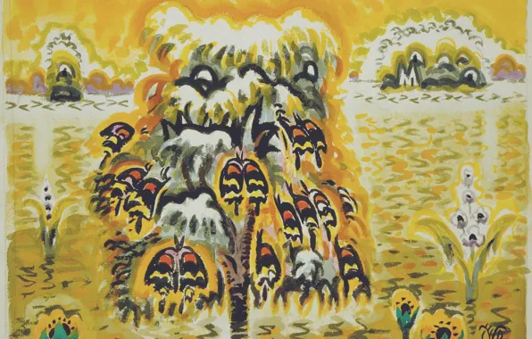 Picture 1960, Charles Ephraim Burchfield, Golden Dream, The Butterfly Tree