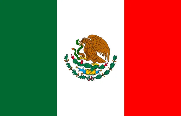 Picture flag, Mexico, eagle, coat of arms, eagle, Mexico, flag, mexico