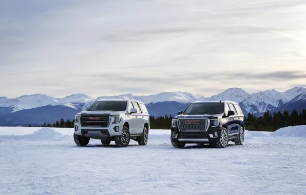 Picture snow, GMC, SUV, Denali, Yukon, AT4, 2020, 2021