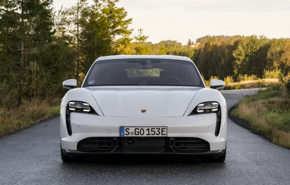 Picture Porsche, front view, Turbo S, 2020, Taycan