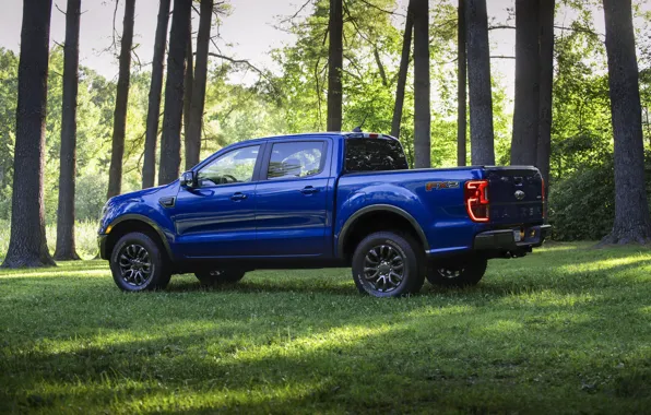 Picture blue, Ford, side view, pickup, Ranger, 2019, FX2 Package