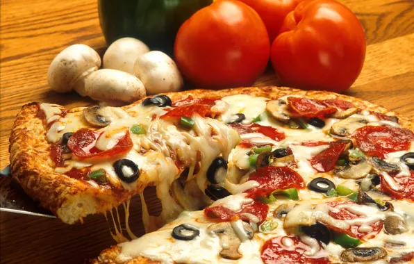 Picture Tomato, Pizza, Mushroom, Food