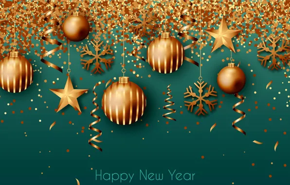 Picture stars, decoration, background, gold, Christmas, New year, golden, christmas, new year, happy, balls, background, stars, …