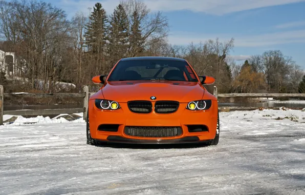 Picture BMW, Orange, Front, E92, Sight