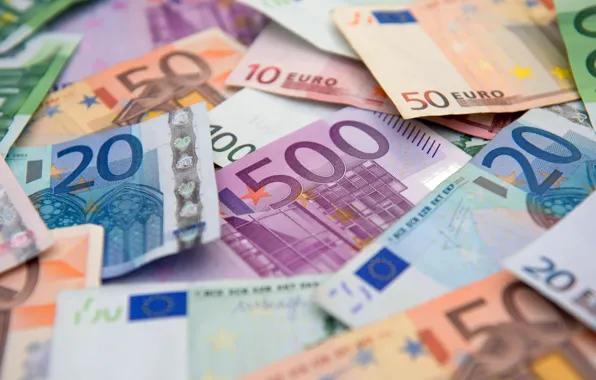 Picture blur, Euro, currency, bills, euro, currency