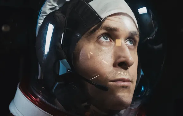 Picture astronaut, Ryan Gosling, Ryan Gosling, First Man, the first person, Man on the moon