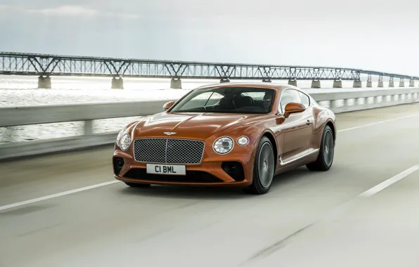 Picture bridge, coupe, speed, Bentley, 2019, Continental GT V8