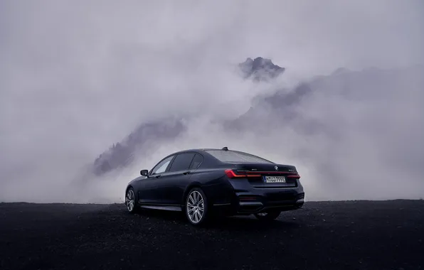 Picture clouds, BMW, back, sedan, G12, 2020, 7, 7-series, 2019, 745Le xDrive