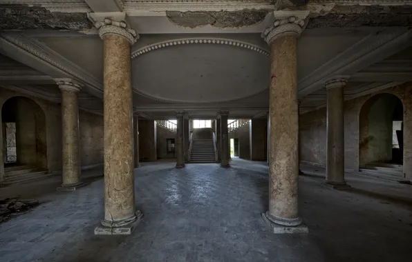 Picture interior, hall, columns