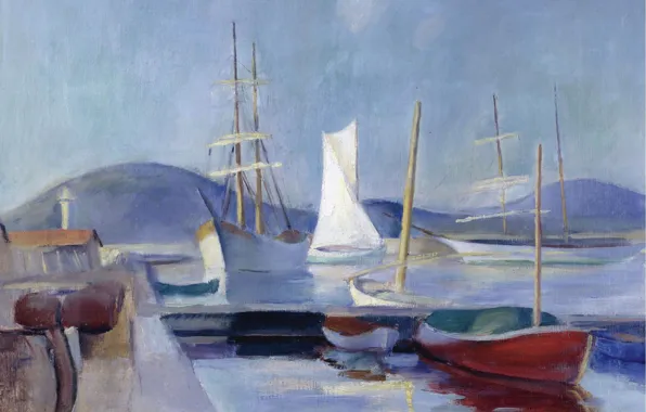 Picture boat, ship, picture, Sailboats, Henri Ottmann, Henri Ottmann