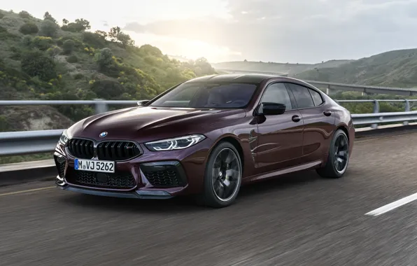Picture movement, coupe, speed, BMW, 2019, M8, the four-door, M8 Gran Coupe, M8 Competition Gran Coupe, …