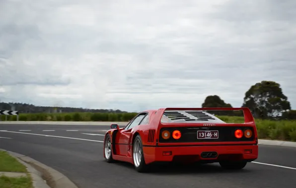 Picture F40, Road, Supercar, Red Car
