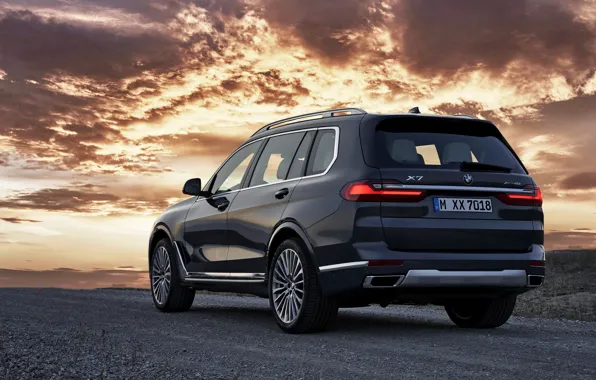 Picture the evening, BMW, 2018, crossover, SUV, on the road, 2019, BMW X7, X7, G07