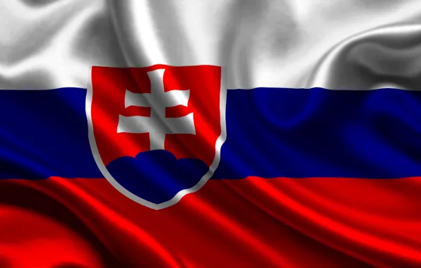 Picture cross, flag, coat of arms, cross, fon, flag, coat of arms, Slovakia, slovskia