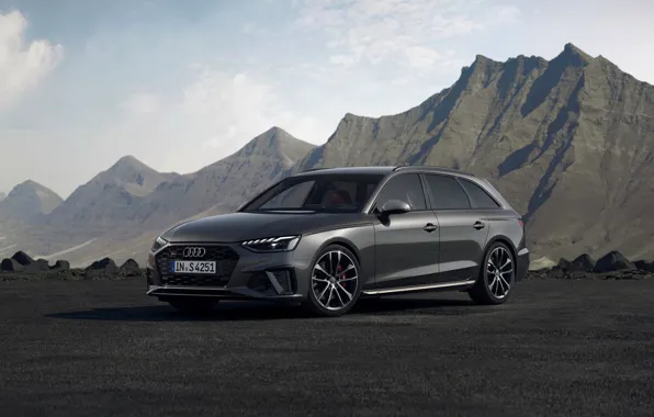 Picture mountains, Audi, tops, universal, 2019, A4 Avant, S4 Before