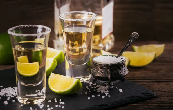 Wallpaper lemon, salt, tequila images for desktop, section еда - download