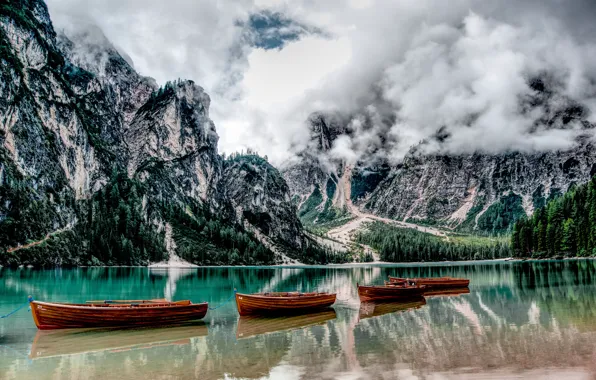 C COABALLA Pretty Scenery Over The Lake Braies,Men/Womens Warm Outerwear Jackets and Hoodies Dolomites S