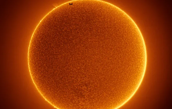 Picture The sun, ISS, Sun, ISS