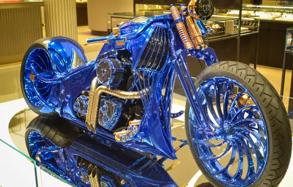 Picture Harley-Davidson, chopper, Bucherer, Harley-Davidson Blue Edition