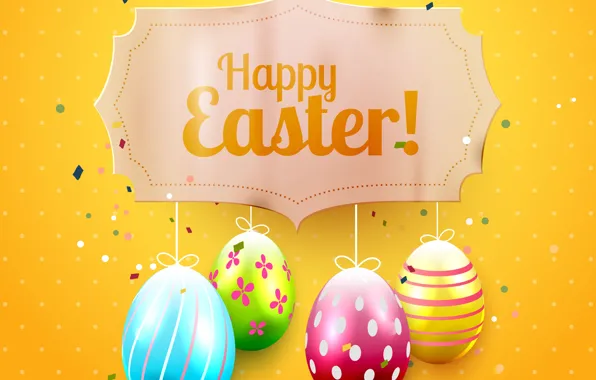 Picture rendering, eggs, Easter, colorful, Easter