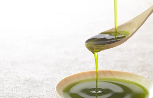 Picture green, liquid, spoon, oil