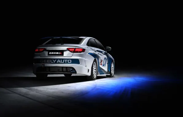 Picture racing car, spoiler, rear view, 2018, Race Car, Geely, Emgrand GL