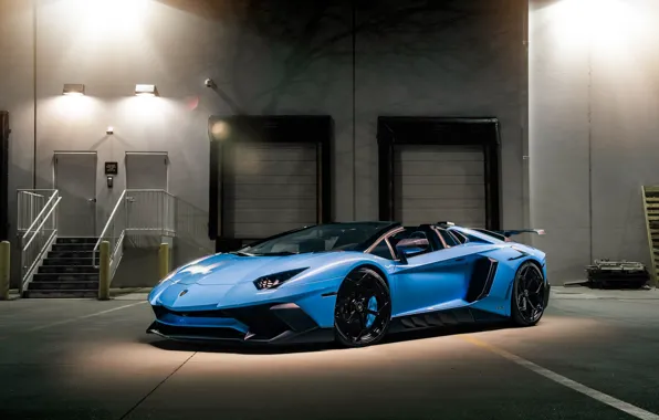 Picture Lamborghini, Light, Blue, Aventador, VAG