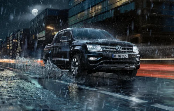 Picture rain, Volkswagen, pickup, Amarok, V6