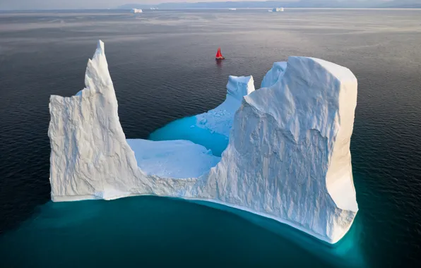 Picture sailboat, iceberg, iceberg, Greenland, sailboat, greenland, Gerald Macua