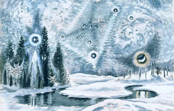 Picture 1962, Charles Ephraim Burchfield, Orion in Winter