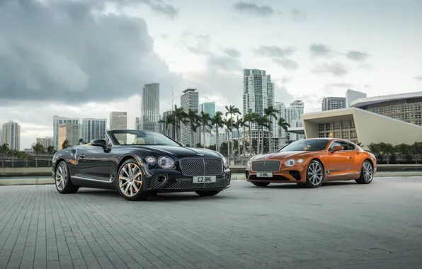 Picture machine, building, coupe, Bentley, Continental, convertible, GT V8