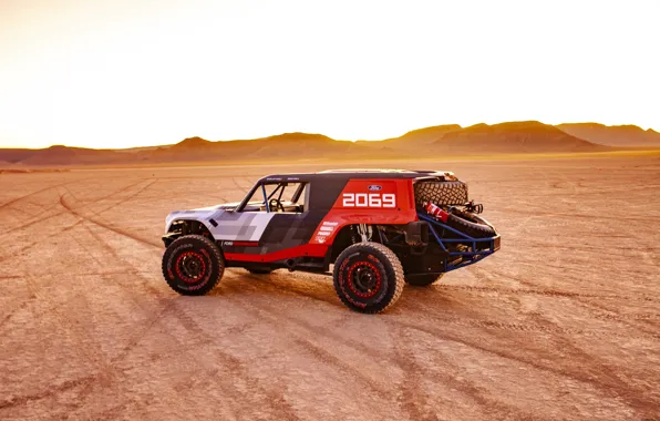 Picture desert, Ford, side view, 2019, Bronco R Race Prototype