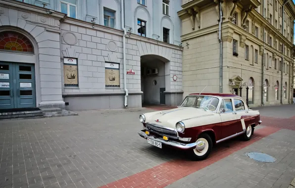 Picture machine, street, Minsk, Volga GAZ-21