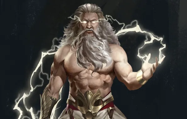 Picture zipper, lightning, god of thunder, Zeus Thundergod, Zeus The Thunderer, Olympic god