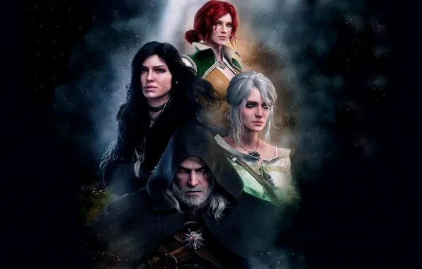 Picture Geralt, Ian, Triss Merigold, Geralt of Rivia, Triss Merigold, White Wolf, The Witcher 3 Wild …