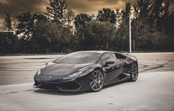 Picture Lamborghini, Black, Huracan