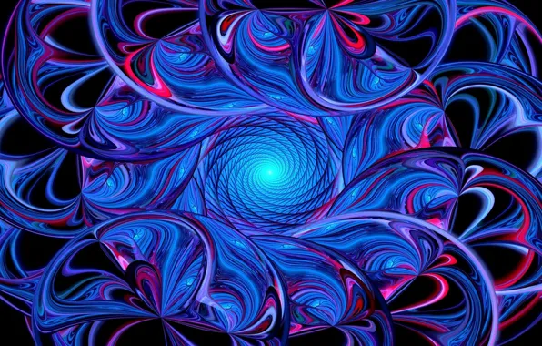 Picture fractals, glow, whirlpool, glow, computer graphics, fractals, whirlpool, computer graphics