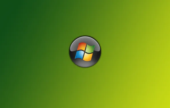 Picture green, windows, golden, logo
