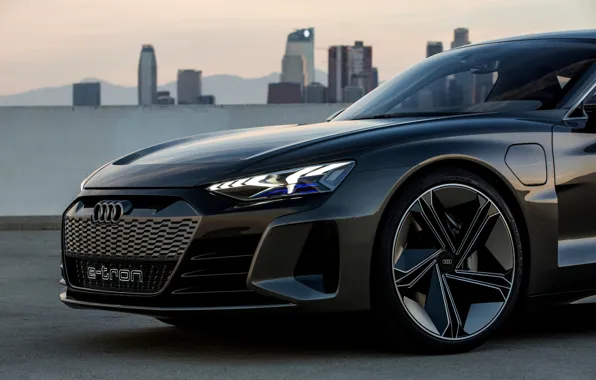 Picture Audi, coupe, 2018, the front part, e-tron GT Concept, the four-door