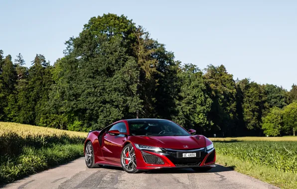 Picture red, honda, nsx, 2017