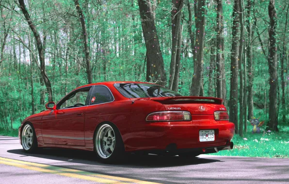 Picture Red, Stance, Lexus SC300
